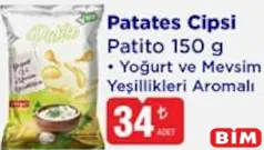 PATİTO PATATES CİPSİ 150 G
